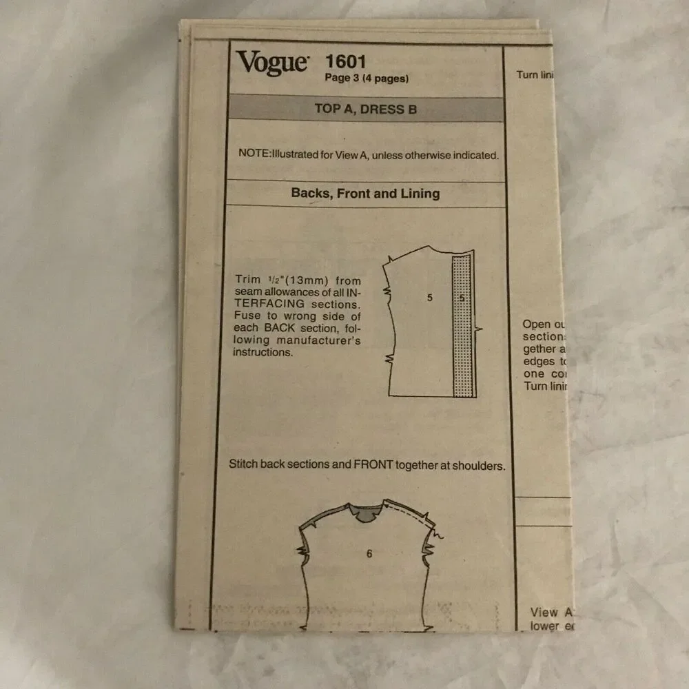 Vogue #1601 womans